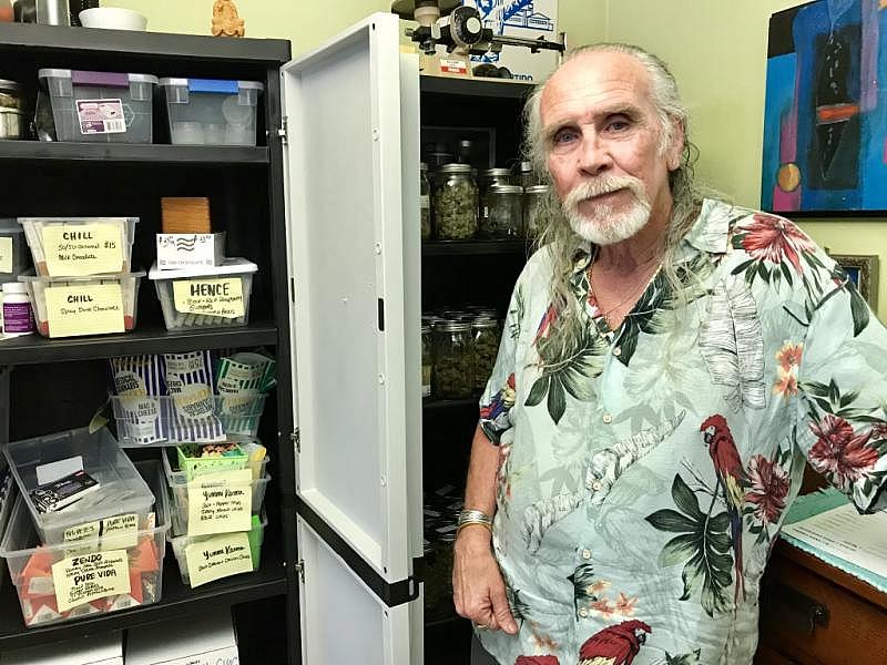 Lonnie Painter, founder and director of the Laguna Woods Medical Cannabis Collective, at his home in Laguna Woods, April 11, 2018. Lonnie Painter, founder and director of the Laguna Woods Medical Cannabis Collective, at his home in Laguna Woods, April 11, 2018.
