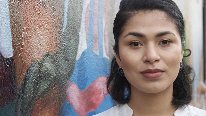  Reyna Maldonado, 24, was born in the Mexican state of Guerrero and crossed the border with an uncle when she was six years old. Jenny Manrique