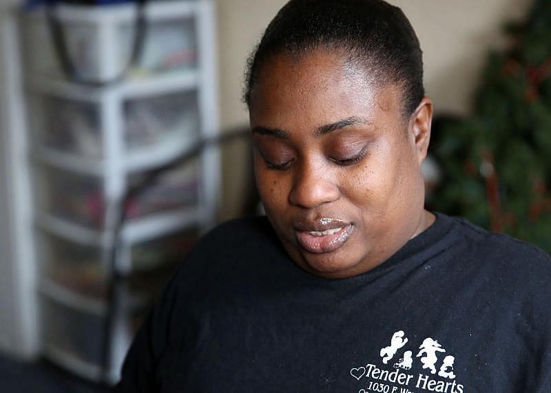   Andrea Daniels, of Fort Wayne, recalls the 2015 passing of her baby son, Jourdan Harris, during an interview last month. Jourdan never left the hospital. 