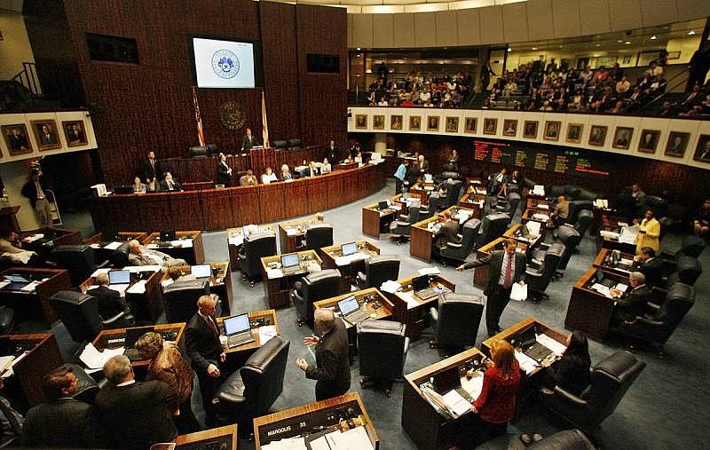 Members of the Florida Senate vote on proposed legislation during the 2011 session.