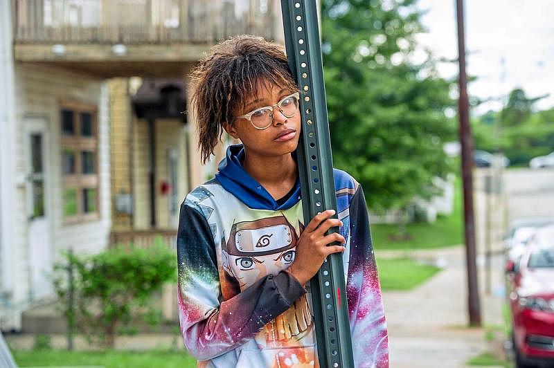 Shelby King-Oliver of Rankin photographed on Fifth Avenue in front of her grandmother's home in Rankin.