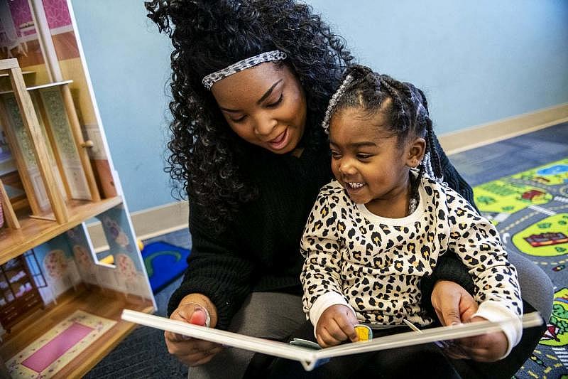 By completing community engagement sessions and classes while pregnant, Jasamin Johnson, 25, was able to move into Family Scholar House three weeks after her daughter Taylor Norfleet, now 3, was born. By completing community engagement sessions and classes while pregnant, Jasamin Johnson, 25, was able to move into Family Scholar House three weeks after her daughter Taylor Norfleet, now 3, was born.