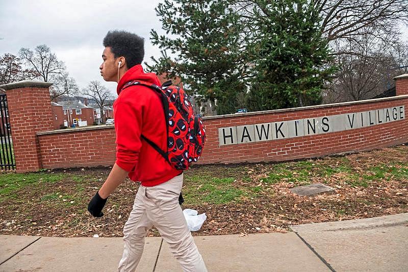 Jared Todd walks home from school after getting off the bus at Hawkins Village in Rankin. Todd's daily routine includes coming straight home and playing video games, drawing — cartoon characters, hands, flowers, things he sees on YouTube — or writing poems. Jared Todd walks home from school after getting off the bus at Hawkins Village in Rankin. Todd's daily routine includes coming straight home and playing video games, drawing — cartoon characters, hands, flowers, things he sees on YouTube — or writing poems.