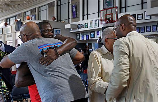 Men participating in "Real Talk" discuss issues such as being better fathers, husbands and mentors. (Photo: Angela Peterson/Milwaukee Journal Sentinel) Men participating in "Real Talk" discuss issues such as being better fathers, husbands and mentors. (Photo: Angela Peterson/Milwaukee Journal Sentinel)