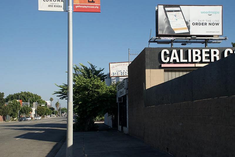 Weedmaps billboard on La Cienega Blvd. (Photo by Michell Eloy)