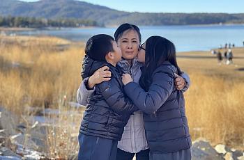 woman with children