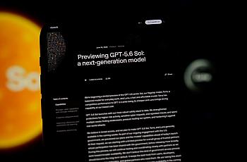 A computer screen displays information on the latest ChatGPT model.