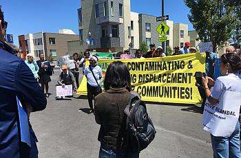 Community protesting against the “failure to protect” laws in California