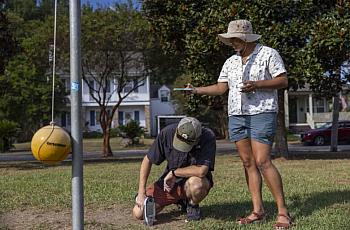 People playing on a ground