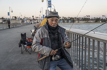 Person with a fishing rod