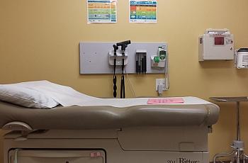 An image of a hospital bed.