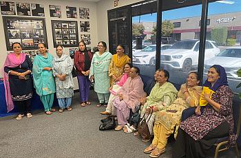 Community members attend a listening circle