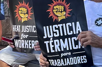 People holding pamphlets