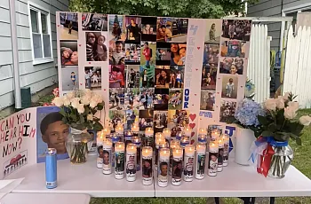 photos and candles 