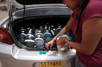 Image of bottles in trunk