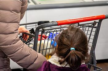 A person with a toddler