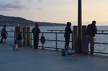 Image of people fishing at pier