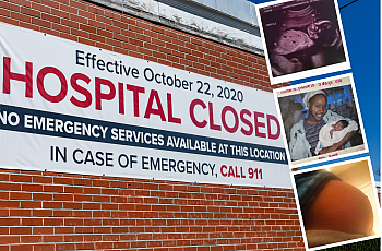 The health care system has disinvested in Georgia’s rural Black communities at disproportionately high rates. Since 1994, 41 labor and delivery units have shut down across the state. (Photo illustration/Eric Cash)