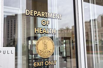 A door saying department of health