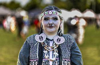 Person wearing traditional attire