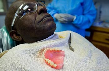 A person on the dentist table 