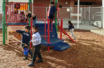 Children playing on ground