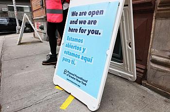 Blue Board with text
