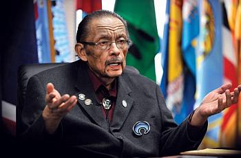 Gordon Belcourt, executive director of the Montana-Wyoming Tribal Leaders Council, discusses the reasons for the high rate of suicides among Native Americans on Montana's Indian reservations.  JAMES WOODCOCK/Gazette Staff