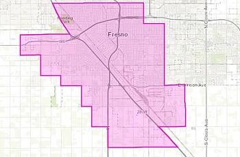 AB 617 map of Fresno area shown.