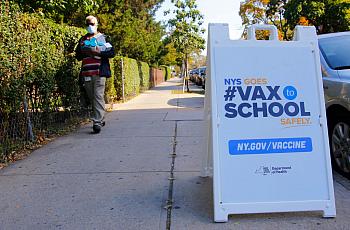 Community organizations partnered with New York’s Department of Health to vaccinate children against COVID in the fall of 2021. 