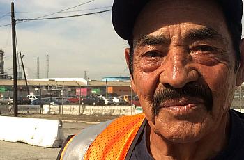 At California Cartage near the Port of Long Beach, 68-year-old Jose Rodriguez said it gets hot inside the shipping containers.