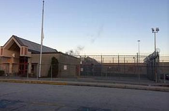 Outside the medium security prison in Cranston. Credit Kristin Gourlay / RIPR