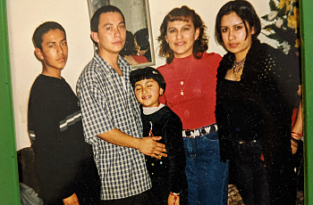 Jacqueline Garcia, at the age of 16, at right, with her mother and siblings ages 17, 15 and 6.