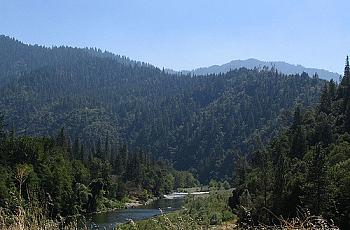 The Trinity River flows through the Hoopa Valley Reservation in Northern California.