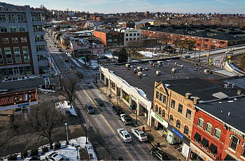 The core of South Bethlehem's downtown is centered upon Third and Fourth Streets, which are bisected by New Street, a critical n