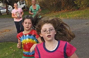 Girls in Randolph County's "Girls on the Run" club run for fun after school.