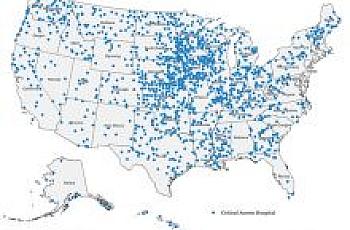 There are 1,332 Critical Access Hospitals in the United States, more than a quarter of all hospitals in the country. Graphic courtesy of Rural Assistance Center