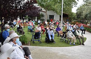 Maravilla senior living community residents gather for an Earth Day celebration in April.