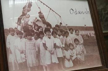 Old photo of children at St. Mary’s Indian boarding school. Mary Annette Pember 