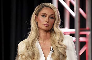 Paris Hilton speaks at the "Untitled Paris Hilton Documentary" panel during the YouTube TCA 2020 Winter Press Tour at the Langha