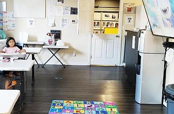 Featured image: Dining area inside the Maternal Health Diversion Program’s interim housing.