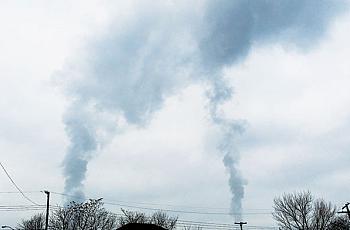 Malek Ali, a resident of Dearborn's southend, forwarded this photo of what she described as a "devastating" air pollution violation that occurred at AK Steel's facility on Dec. 20. Residents complained about the odor from the facility that day. One resident said the smell was unbearable.
