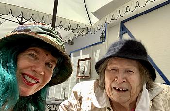 Raven Wylde and her mother Janice enjoy a visit at the Scarlet Begonia restaurant in downtown Santa Barbara on May 26. 