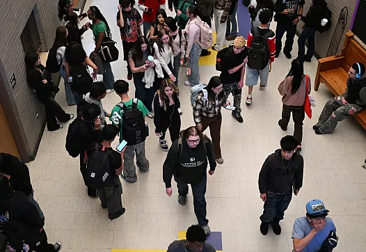 Students get ready to leave North High School