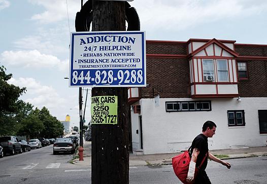 advertisement for addiction helpline