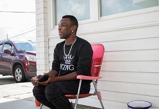Person sitting on a chair