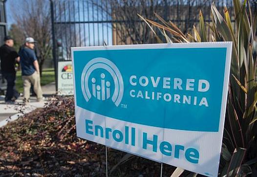 Covered California sign.