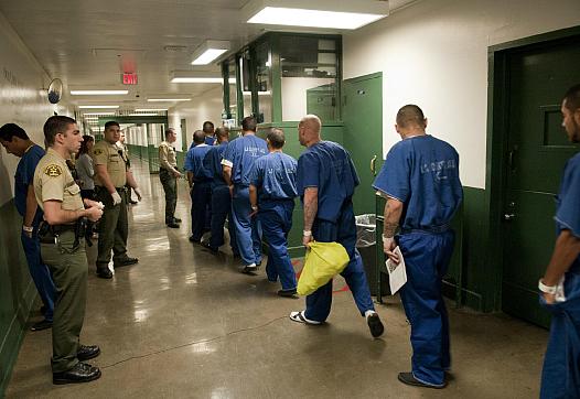 Image of people walking in jail