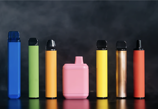 e-cigarettes/vapes lined up