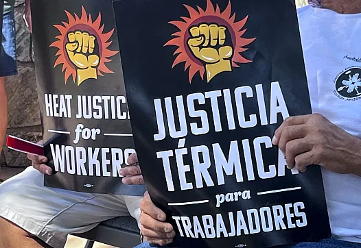 People holding pamphlets